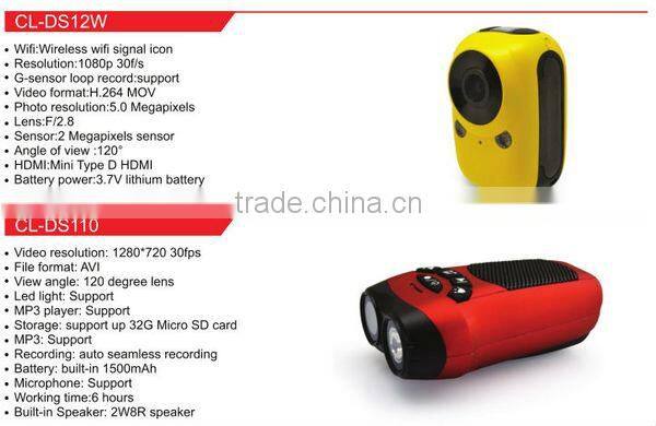 Newest 1.5inch High Speed Recording wifi 1080P 30m waterproof remote control multifunctional sport camera