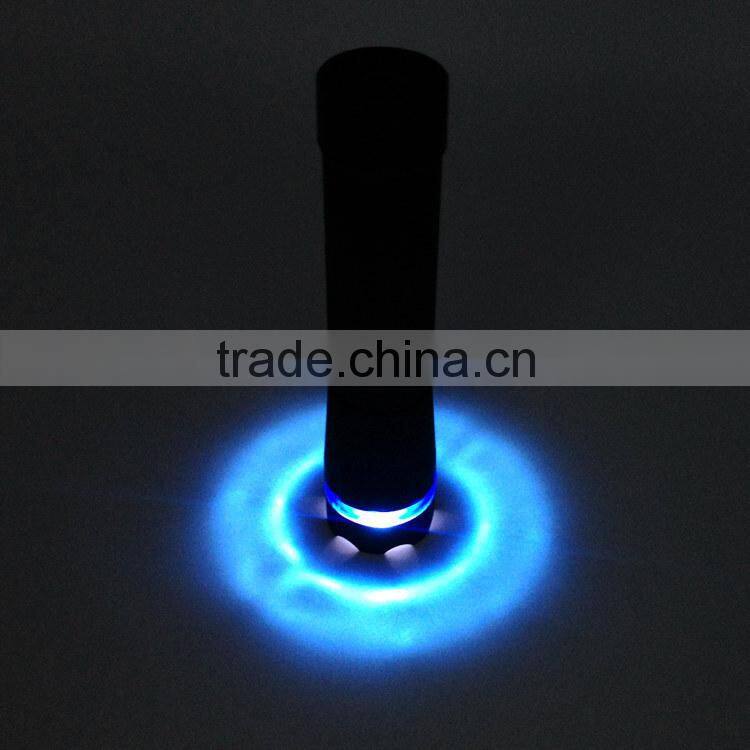 1W powerful led with 2D batteries Zoom flashlight with color ring