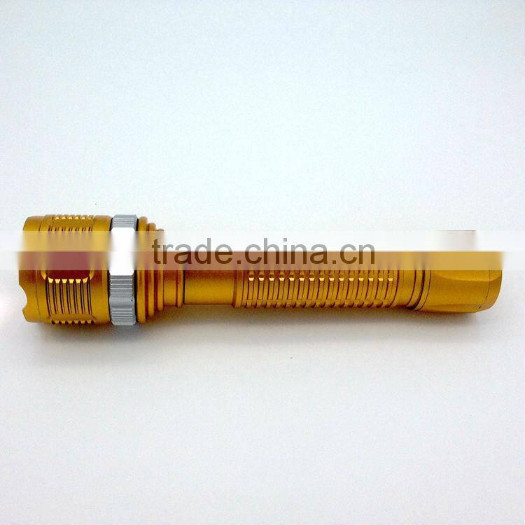 1W powerful led Zoom adjustable flashlight powered by 2D batteries