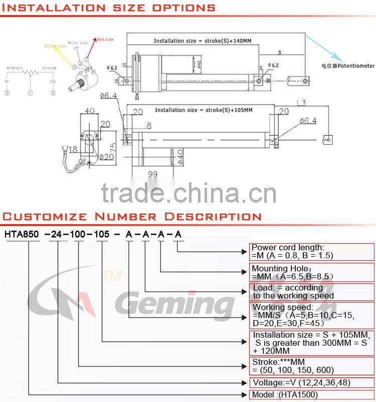 Sliding Window Opener 12/24V DC electric window opener