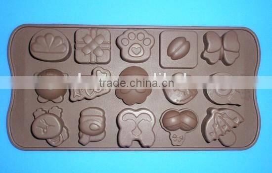 FDA/LFGB/SGS approved high quality 3d animal shape silicone chocolate mold