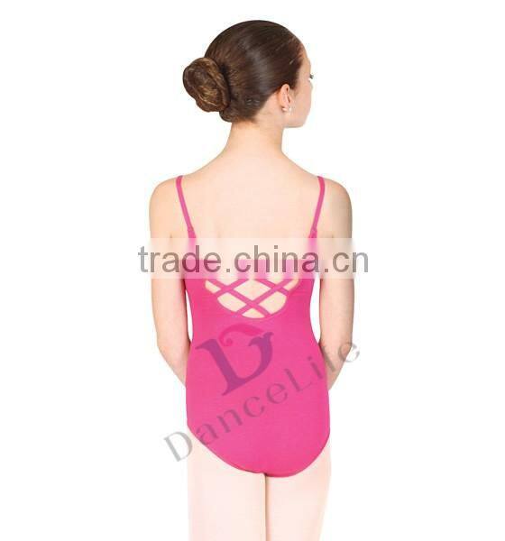 C2040 Rosered girls leotards gymnastics with strapp back kids leotards