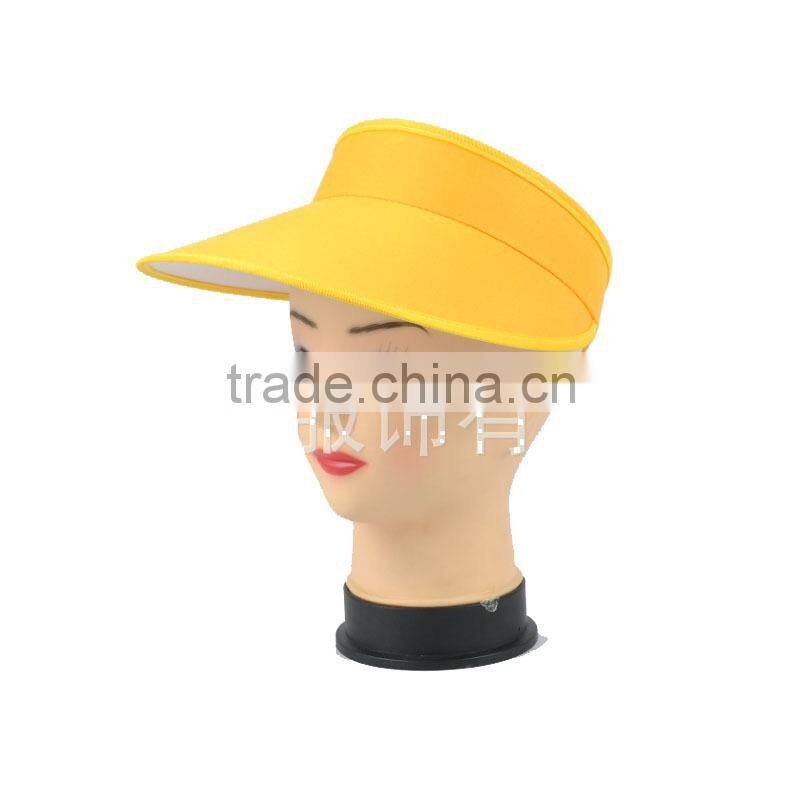 plain color plastic topless cap sun visor hat