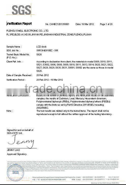 New design touch screen count down timer S013B CE ROHS