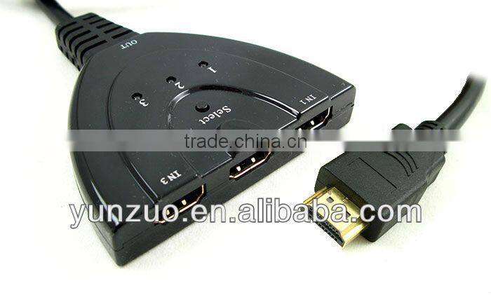 3port hdmi switcher, mini hdmi 3x1 switcher