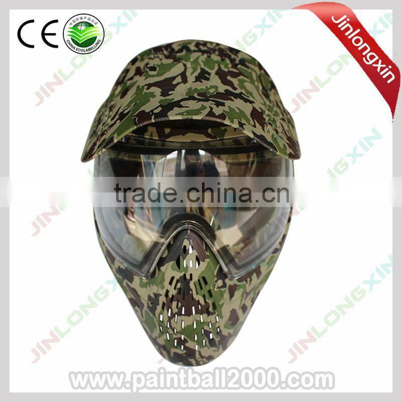 Headshield Camo Paintball Helmet / Mask Full head coverage and goggle protection
