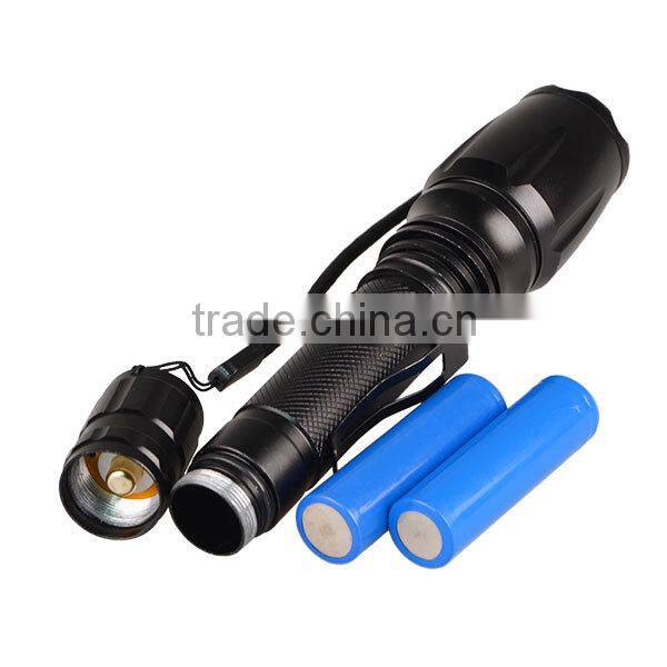 Ultra Bright 1600LM Lumen Adjustable LED Aluminum alloy Flashlight Torch Charger 2 x 18650 Battery flashlight