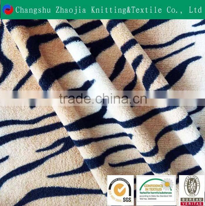 Comfortable soft tiger stripe printed double faced coral fleece fabric,sofa upholstery fabric,softtextile baby blanket fabric