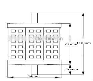 8W extruded aluminum halogen lamp holder r7s