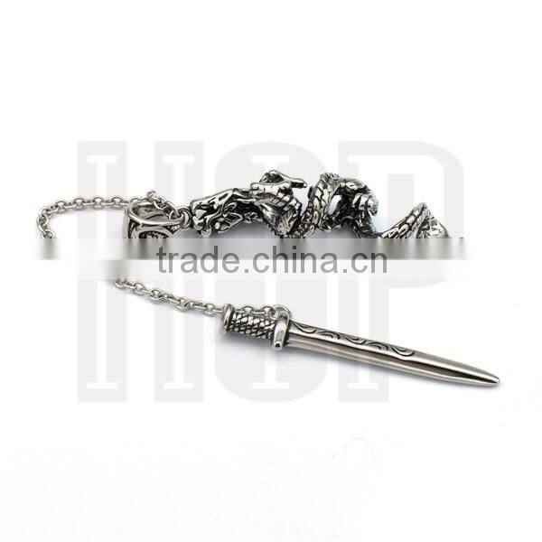 Best selling fashion stainless steel vintage arrow dargon pendant