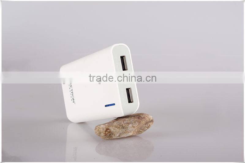 headphone 8400mah dual usb flashlight portable keychain power bank