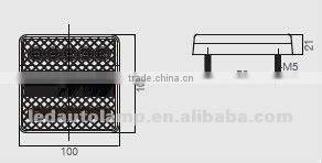 12V E4 100%waterproof LED Boat Trailer Combination Tail Light