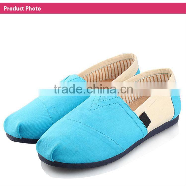 ladies popular rubber sole blank canvas shoes