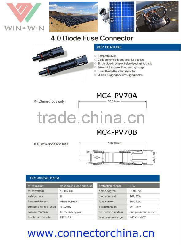 Wholesales Price TUV Approval Male & Female MC4 Cable Connector