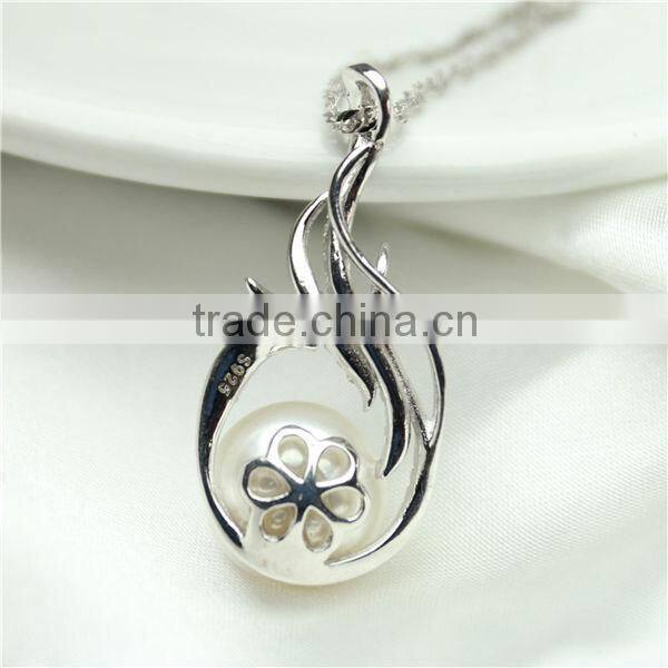 Charm jewelry phoenix bird silver freshwater pearl design