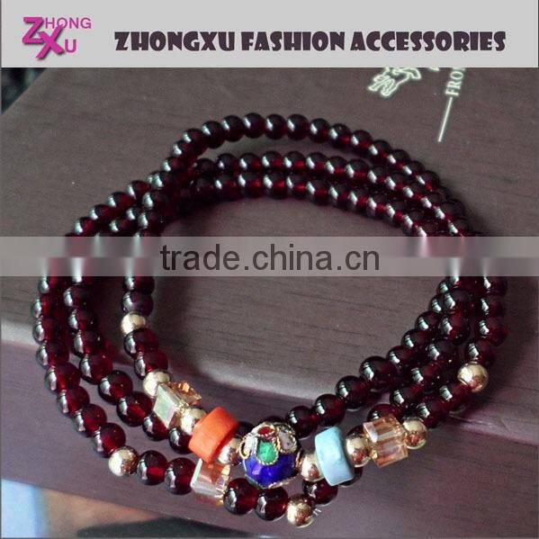 new custom nature stone multilayer beads thai bracelets