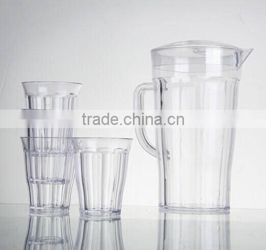 plastic acrylic water pitchers with handle and cups glass look like