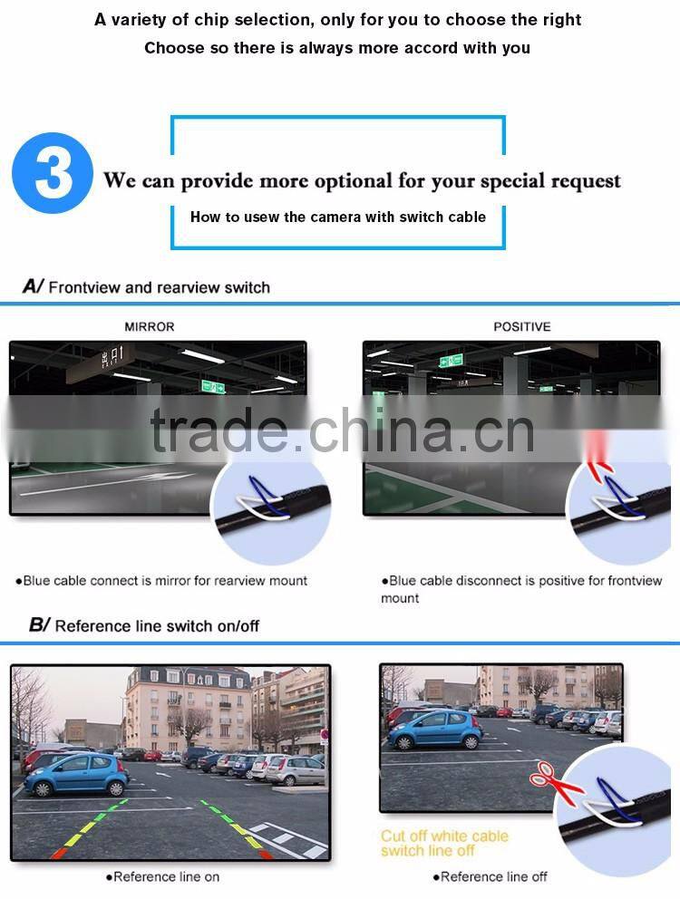 Guangzhou factory 18.5mm drilling rearview/back car camera for volvo