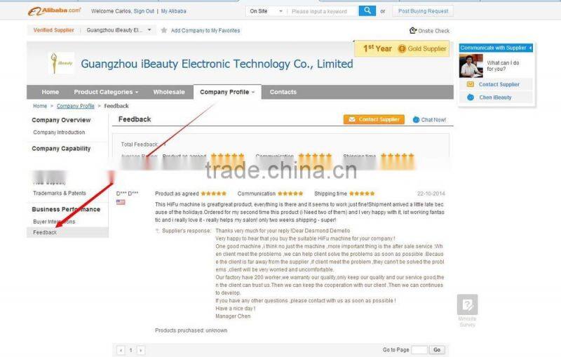 2015 Most Popular Lift Eyes&Brows Remove Crows Feet & Pouches High Intensity Focused Ultrasound Hifu