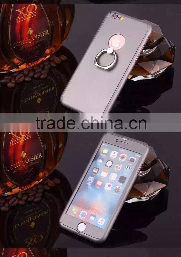 For iphone samsung galaxy j3 cover/360 degree Full cover protective slim hard PC cover / 360 Rotating Ring Holder Phone Case
