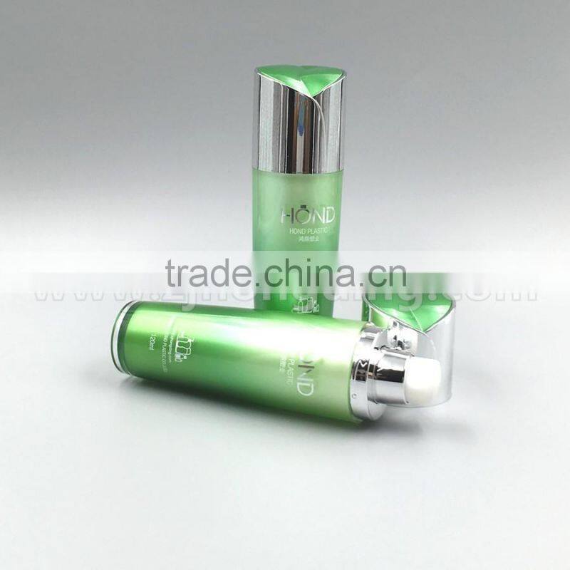 Lucury any color blue green heart shape 30ml acrylic bottle wholesale for body lotion cream,pet cosemtic bottle,plastic bottle