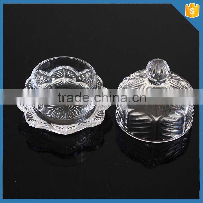 LXHY-CE0821High quality small novelty butter dish with clear crystal cover