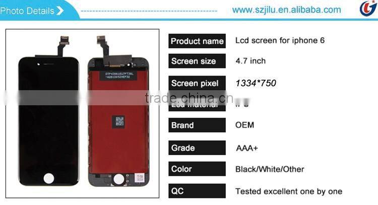 Top quality for iphone6 screen,for iphone 6 glass replacment
