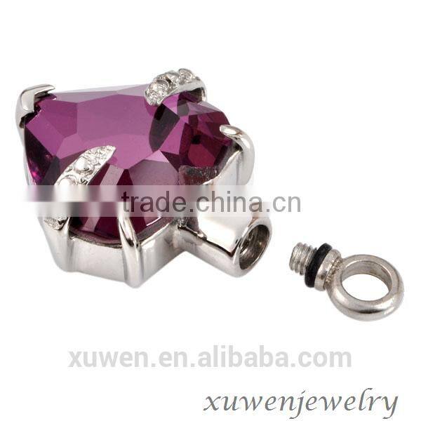 stainless steel cremation jewelry memorial urn ash holder heart pendant necklace