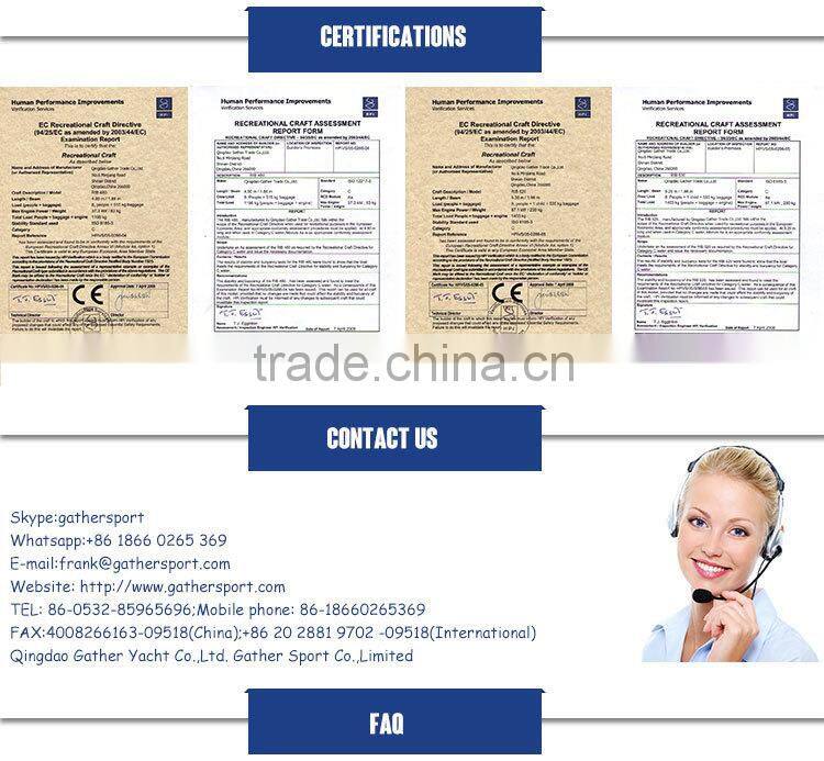 Gather 2016 NEW MODEL Cheap Fiberglass Work Qingdao Fiberglass Boat