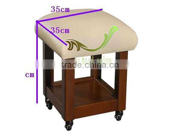 Soft Leather Spa Furniture Stool Chair