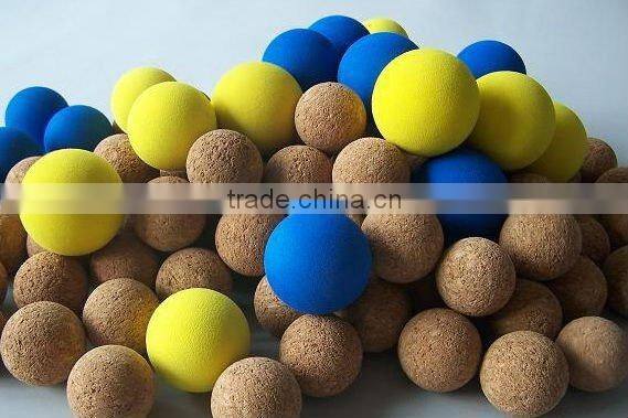 colored cork ball