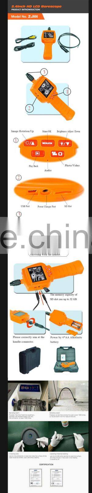 2.4inch TFT LCD pipe inspection camera support video recording