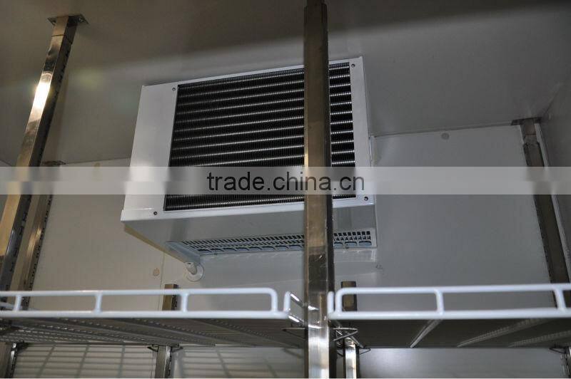 Glass door walk in cooler with entrance door
