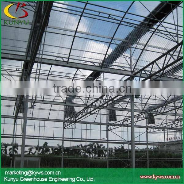 Multi-span polycarbonate greenhouse commercial greenhouse for sale