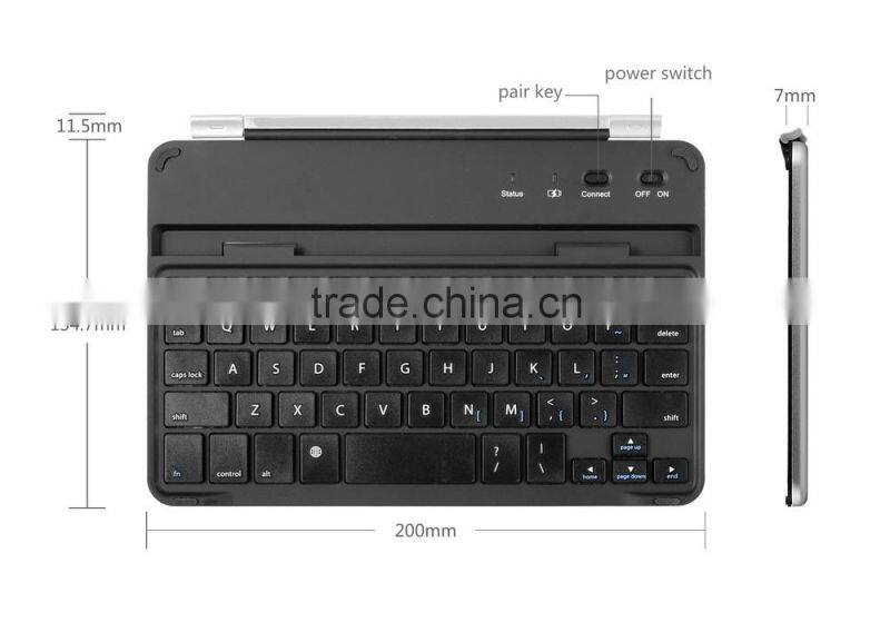 Gtide innovative products new aluminum bluetooth keyboard cover for iPad mini 2