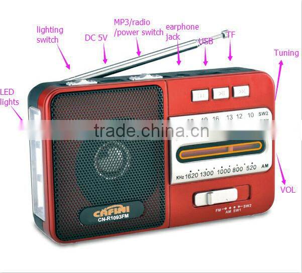 OEM cheap led light AM/FM Radio