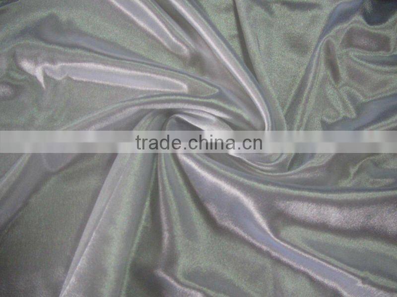 shinny plain dyed nylon and spandex satin fabric