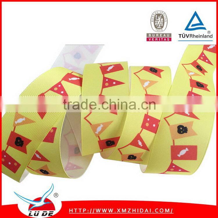 Wholesale High Quality Printed Grosgrain Ribbon For Holloween Party