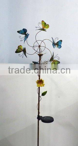 metal butterfly solar light garden