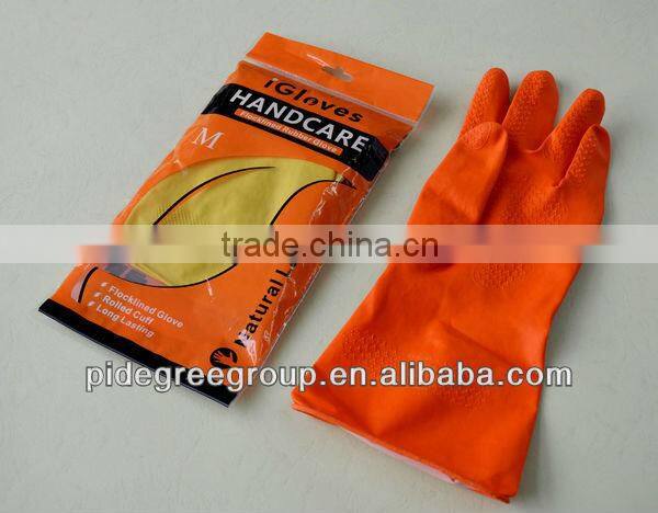 Household waterproof latex gloves for washing vegetables