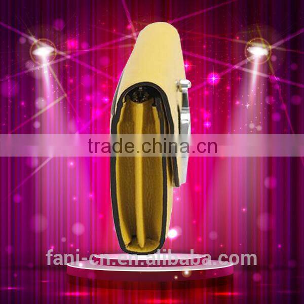 Guangzhou Fani luxury leather clutch purse making hard ware button for women