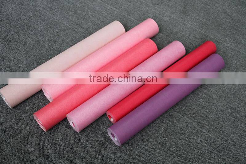 wall paper gray color/paper backed fabric wallpaper/solid color wallpaper