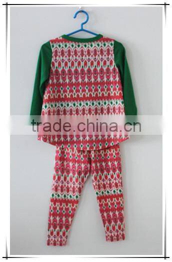 boys/girls long sleeve high quality printed casual pajama sets