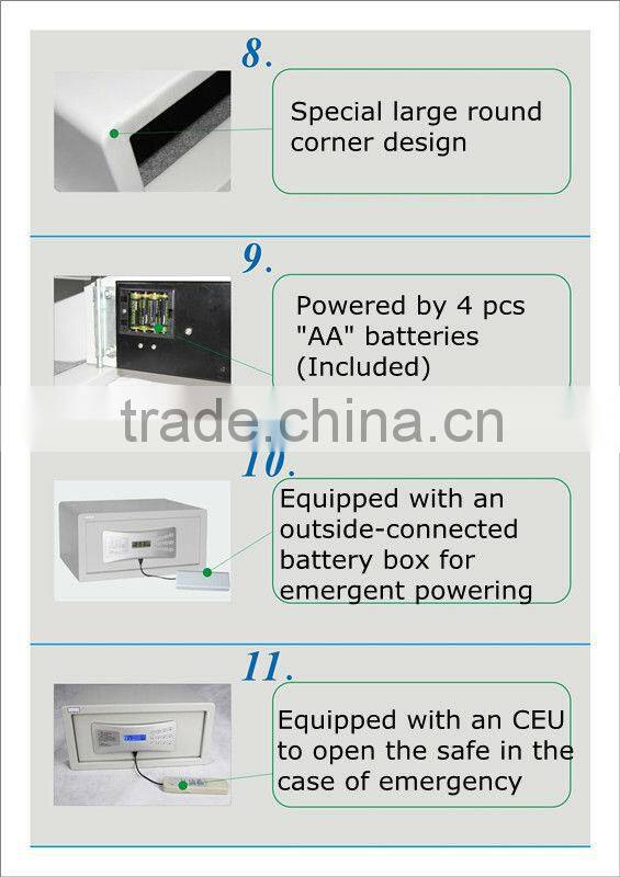 2013 new product LCD digital hotel safe box in promotion/laptop safe