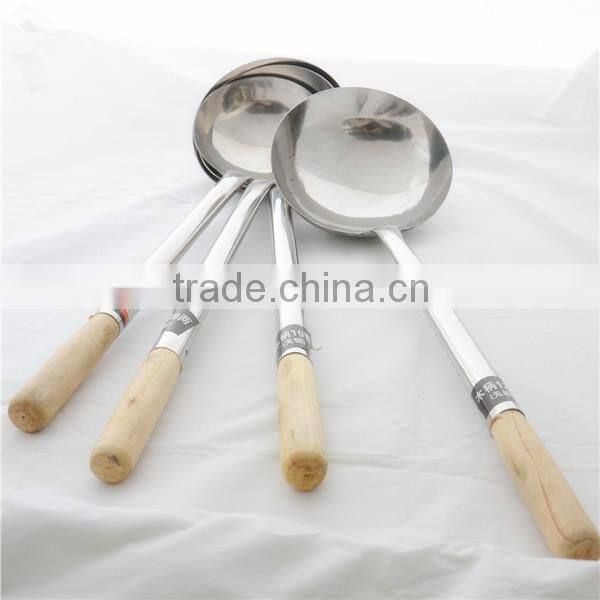 4pcs Stainless Steel Cooking Ladle With Wooden Handle