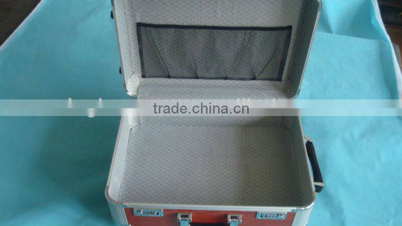 Bag case luggage with Dot jacquard cloth and mesh bag inner,Grainy film beauty case luggage,4 wheel trolley case