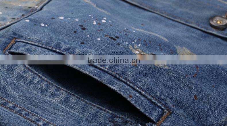 Custom vegan metal buttons wholesale cheap denim jacket men