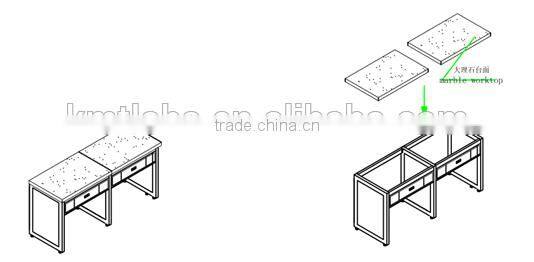 Epoxy Coated Galvanized Steel Fabrication Micro-Biology Lab Vibrating Table With Marble Stone Top