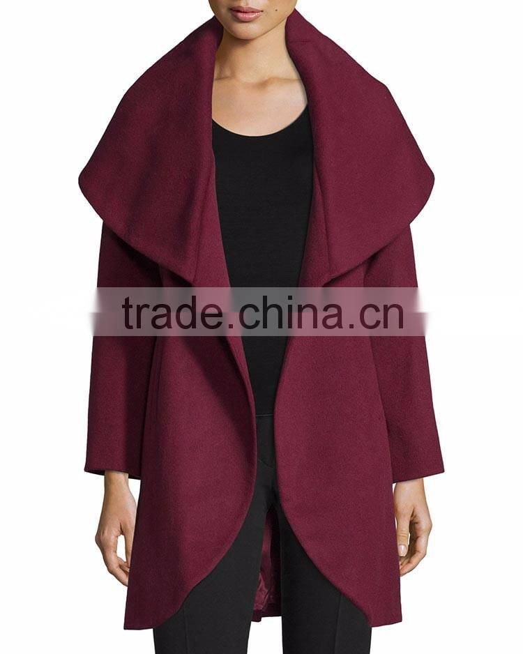 OEM wholesale Hi-end fall winter new pant coat design woman's wool coat