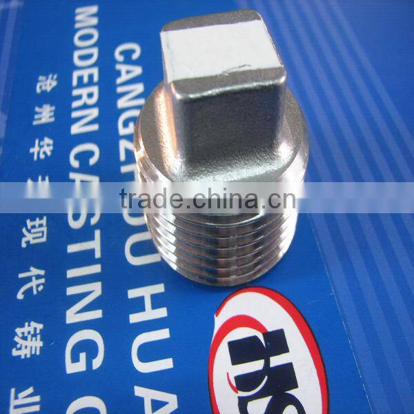 1/8"-4"stainless steel square plug 304 316